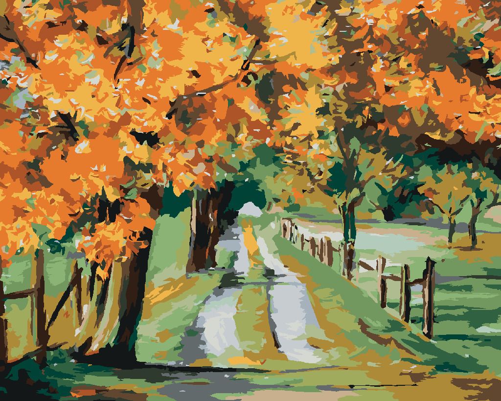 zuty Malování podle čísel - JAVOR U SILNICE - Rozměr: 40x50 cm, Rámování: Varianta: bez rámu a bez vypnutí plátna - obrázek 9