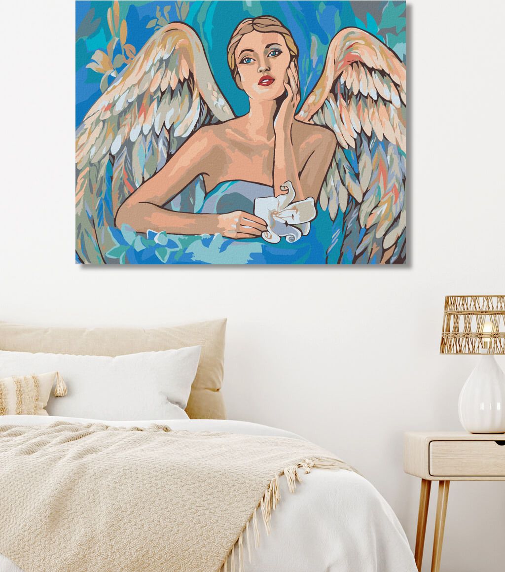 zuty Malování podle čísel - VÁNOČNÍ ANDĚL - Rozměr: 40x50 cm, Rámování: Varianta: bez rámu a bez vypnutí plátna - obrázek 9
