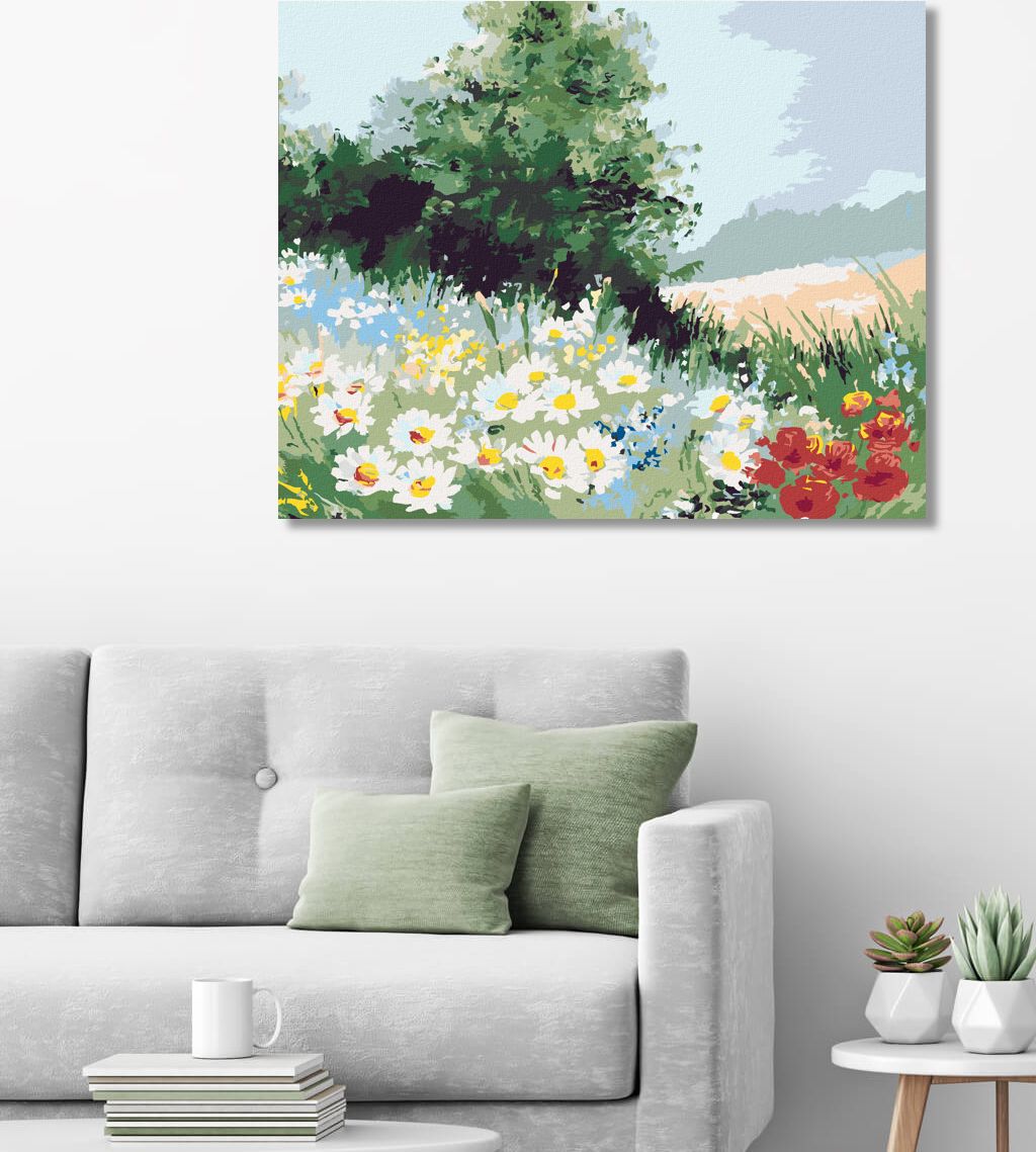 zuty Malování podle čísel - SEDMIKRÁSKOVÉ POLE - Rozměr: 40x50 cm, Rámování: Varianta: vypnuté plátno na rám - obrázek 5