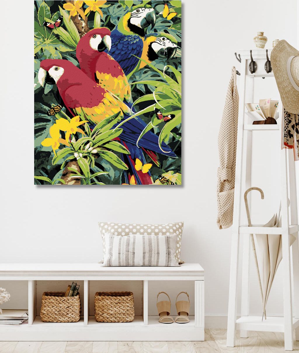 zuty Malování podle čísel - BAREVNÍ PAPOUŠCI (HOWARD ROBINSON) - Rozměr: 40x50 cm, Rámování: Varianta: vypnuté plátno na rám - obrázek 7