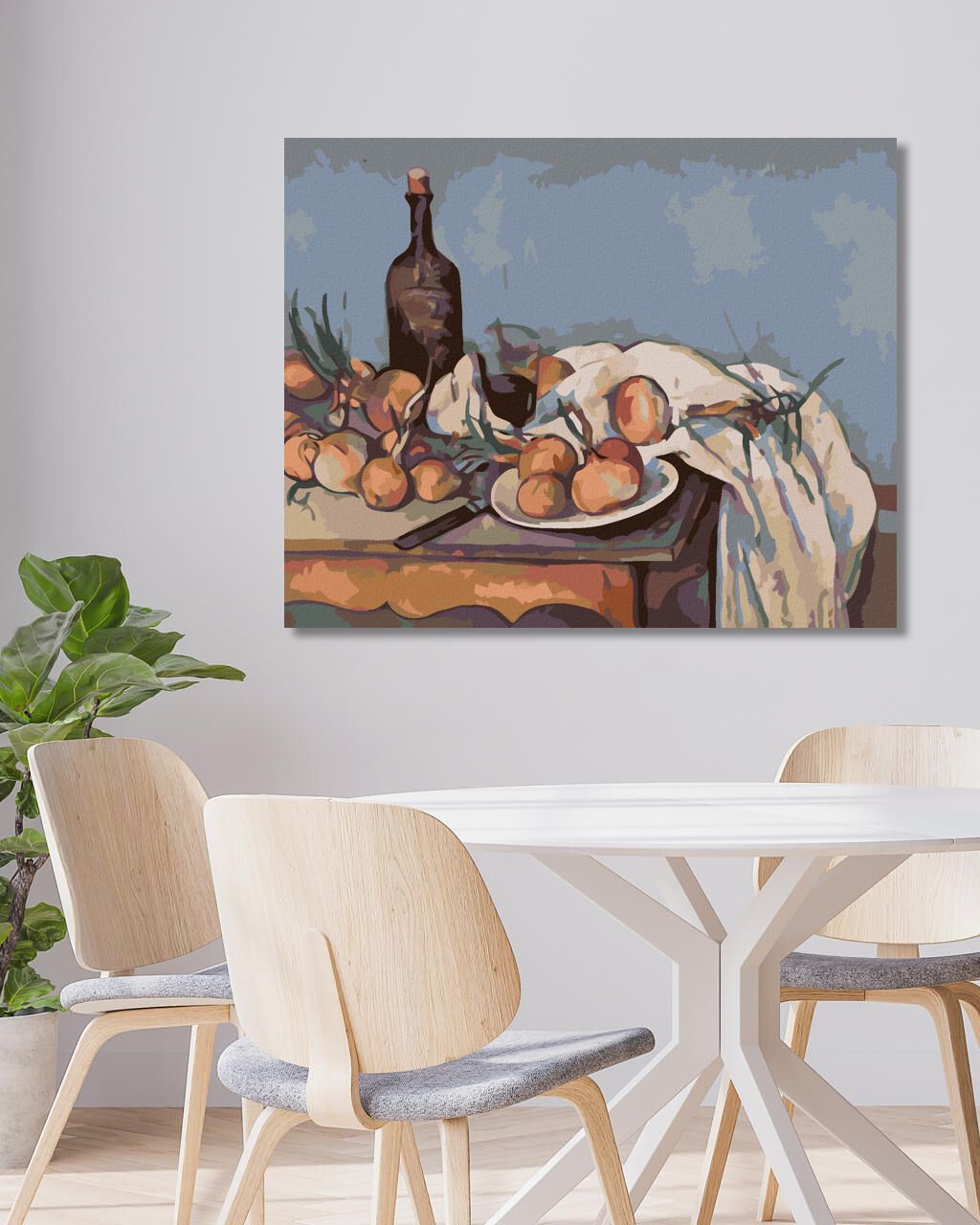 zuty Malování podle čísel - CIBULE A LÁHEV (P. CÉZANNE) - Rozměr: 40x50 cm, Rámování: Varianta: vypnuté plátno na rám - obrázek 7