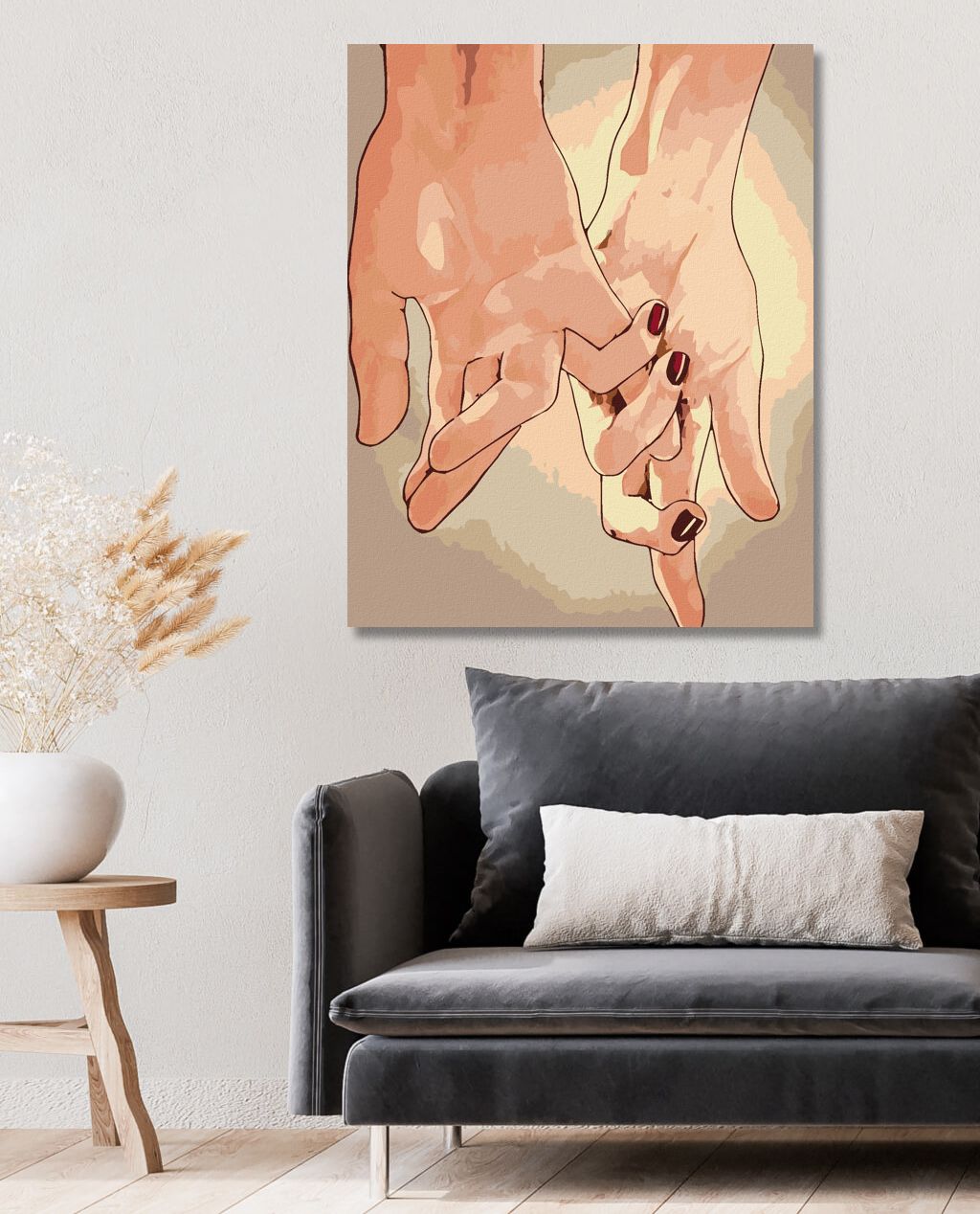 zuty Malování podle čísel - PROPLETENÉ RUCE - Rozměr: 40x50 cm, Rámování: Varianta: vypnuté plátno na rám - obrázek 7