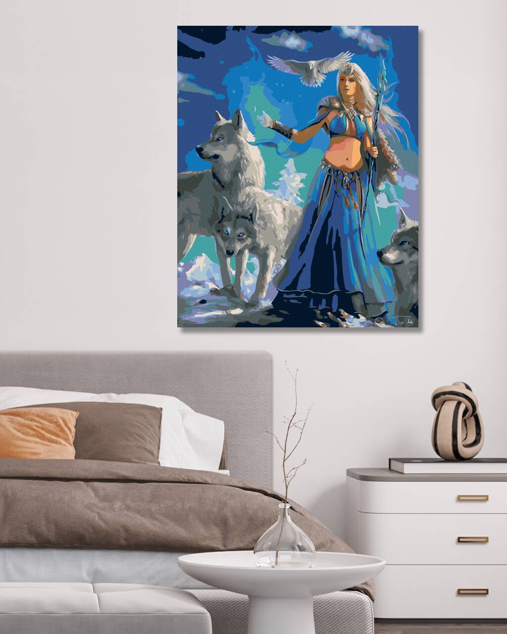 zuty Malování podle čísel - PANÍ VLKŮ - Rozměr: 40x50 cm, Rámování: Varianta: bez rámu a bez vypnutí plátna - obrázek 2