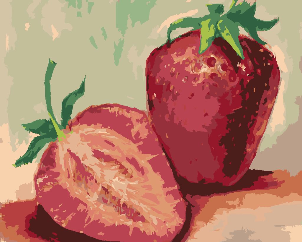 zuty Malování podle čísel - JAHODY - Rozměr: 40x50 cm, Rámování: Varianta: bez rámu a bez vypnutí plátna - obrázek 17