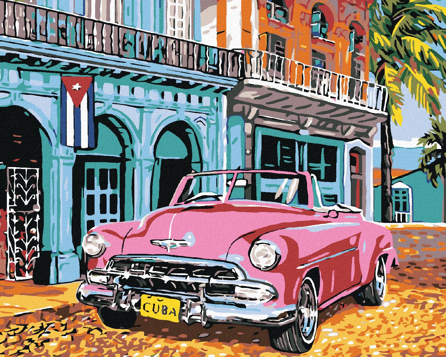 zuty Malování podle čísel - STARÁ AMERIKA NA KUBĚ - Rozměr: 40x50 cm, Rámování: Varianta: vypnuté plátno na rám - obrázek 1