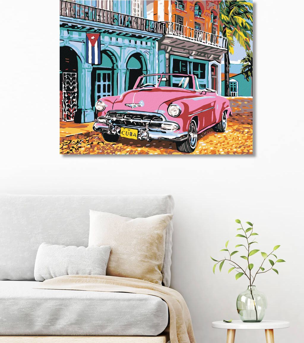 zuty Malování podle čísel - STARÁ AMERIKA NA KUBĚ - Rozměr: 40x50 cm, Rámování: Varianta: vypnuté plátno na rám - obrázek 4
