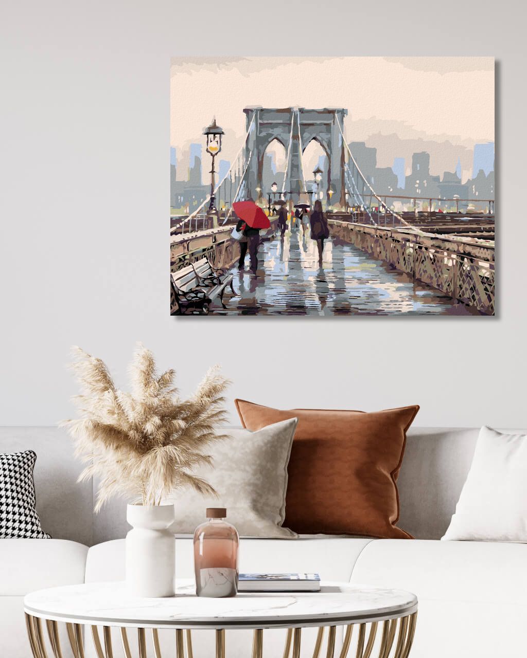 zuty Malování podle čísel - PROCHÁZKA PO BROOKLYN BRIDGE (RICHARD MACNEIL) - Rozměr: 40x50 cm, Rámování: Varianta: bez rámu a bez vypnutí plátna - obrázek 8