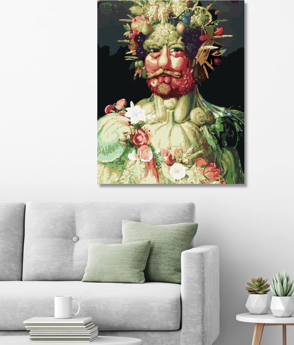 zuty Malování podle čísel - RUDOLF II. JAKO VERTUMNUS (G. ARCIMBOLDO) - Rozměr: 40x50 cm, Rámování: Varianta: bez rámu a bez vypnutí plátna - obrázek 4