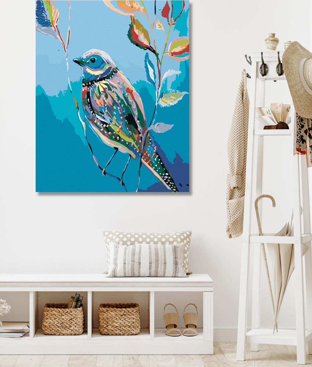 zuty Malování podle čísel - MALOVANÝ PTÁČEK - Rozměr: 40x50 cm, Rámování: Varianta: bez rámu a bez vypnutí plátna - obrázek 4