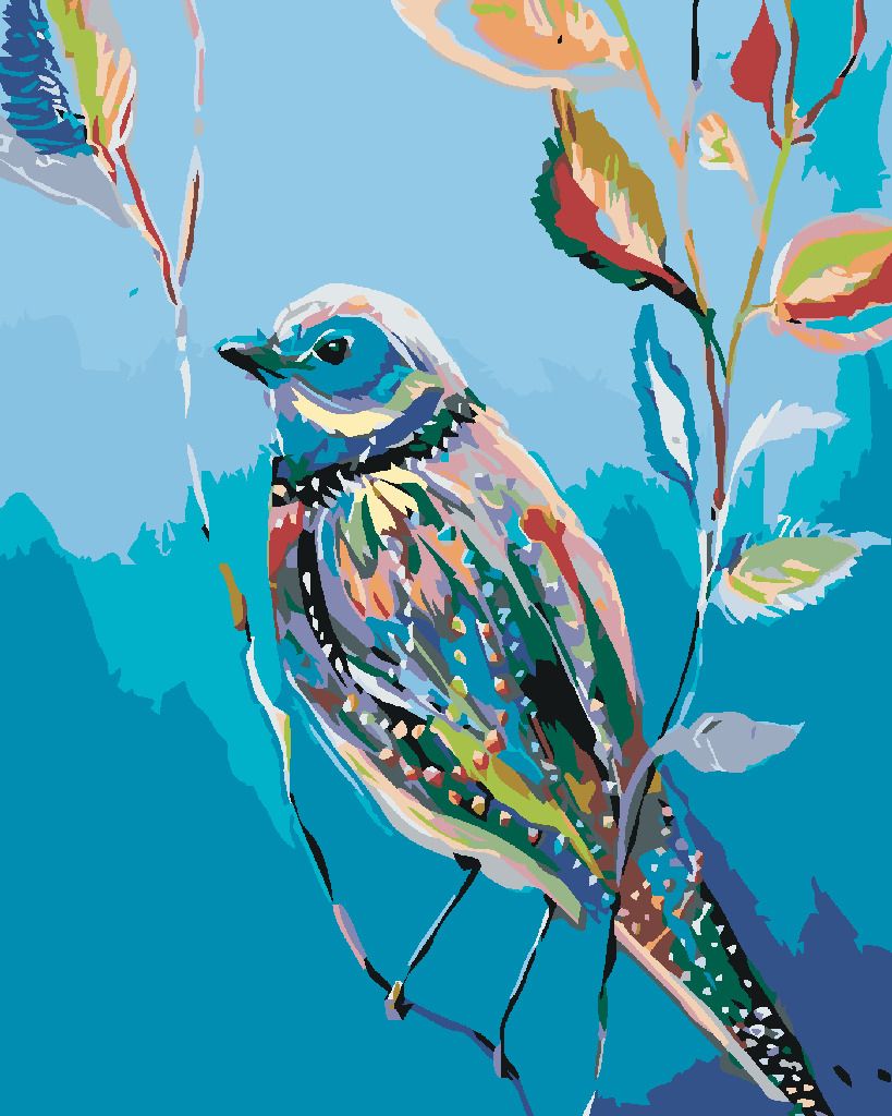zuty Malování podle čísel - MALOVANÝ PTÁČEK - Rozměr: 40x50 cm, Rámování: Varianta: vypnuté plátno na rám - obrázek 5