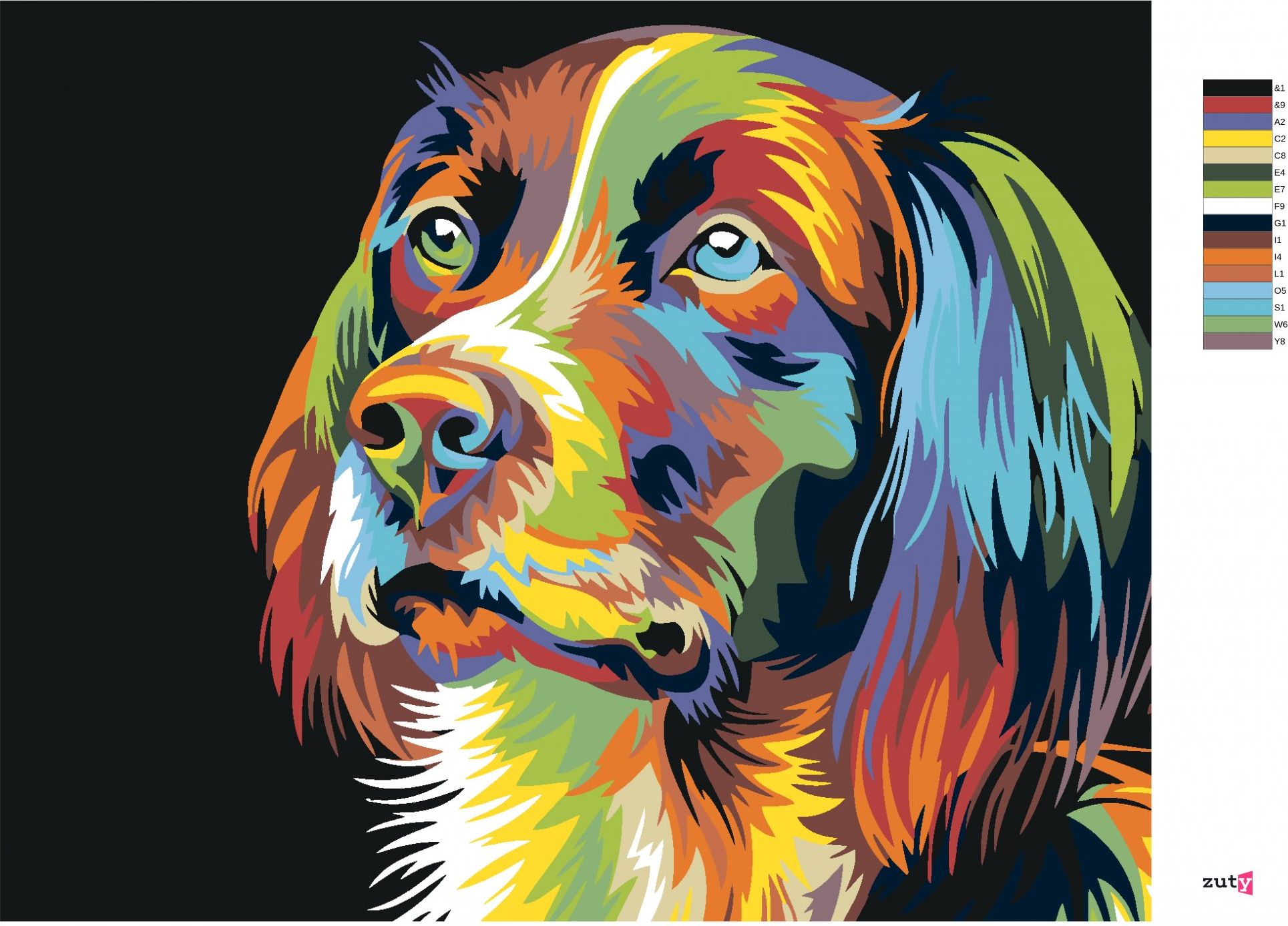 zuty Malování podle čísel - PES - Rozměr: 40x50 cm, Rámování: Varianta: vypnuté plátno na rám - obrázek 10