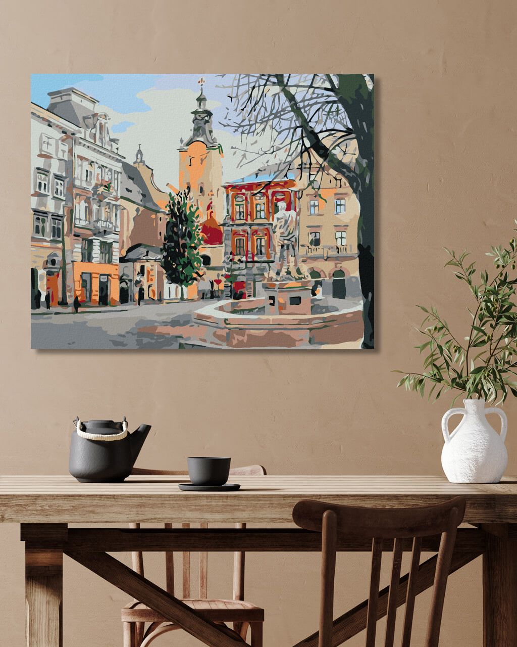 zuty Malování podle čísel - KAŠNA NA NÁMĚSTÍ - Rozměr: 40x50 cm, Rámování: Varianta: bez rámu a bez vypnutí plátna - obrázek 8