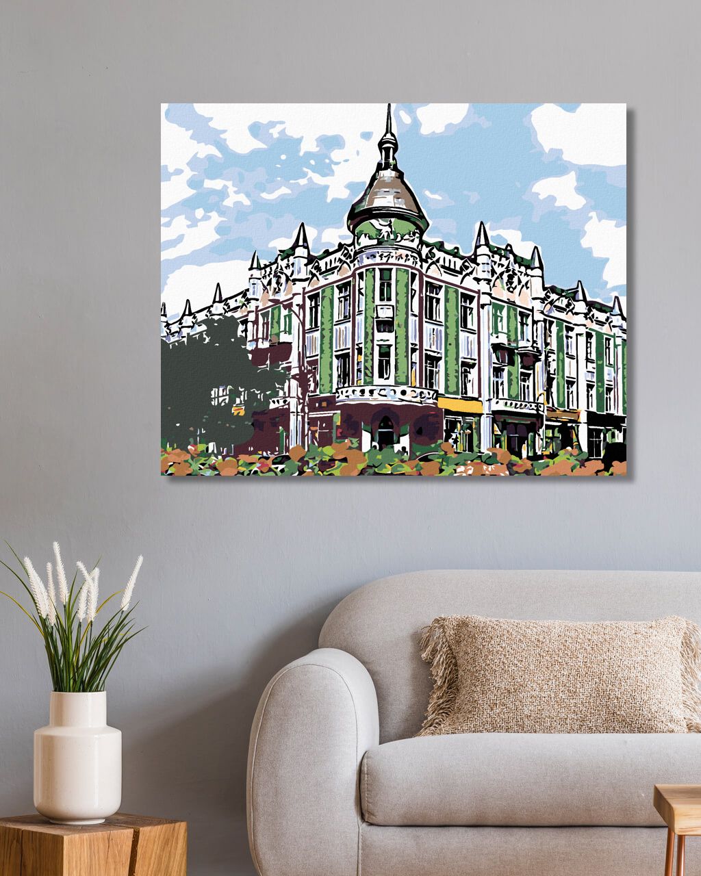 zuty Malování podle čísel - BUDOVA NA ROHU ULICE - Rozměr: 40x50 cm, Rámování: Varianta: vypnuté plátno na rám - obrázek 7