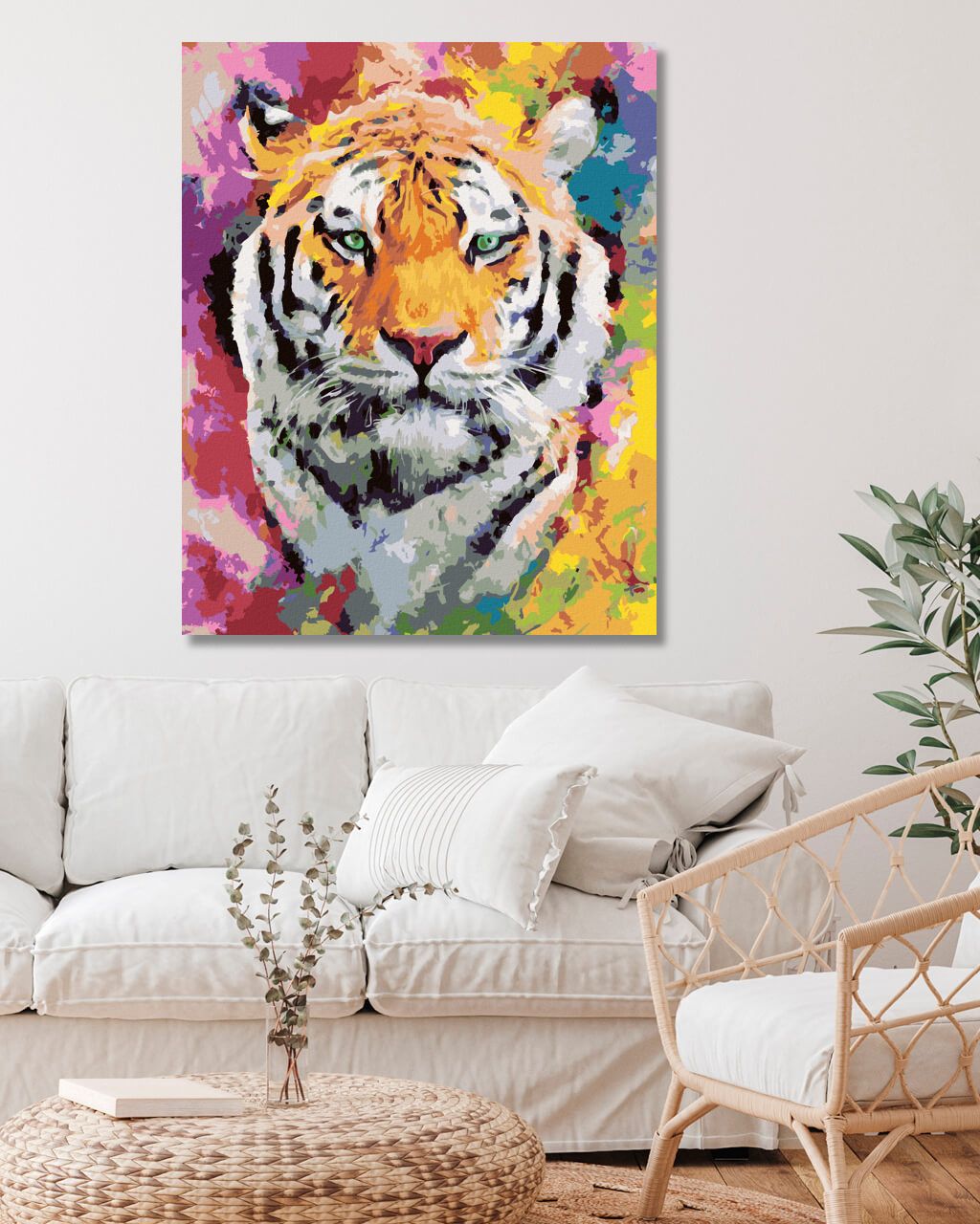 zuty Malování podle čísel - TYGR V BARVÁCH - Rozměr: 40x50 cm, Rámování: Varianta: vypnuté plátno na rám - obrázek 10