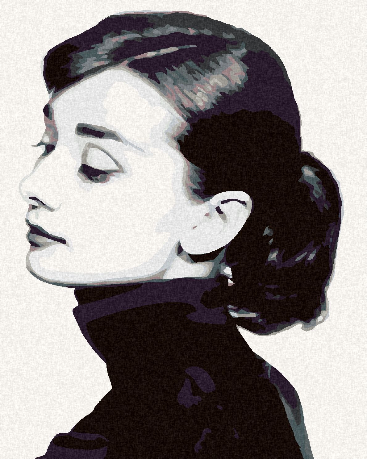 zuty Malování podle čísel - AUDREY HEPBURN I - Rozměr: 40x50 cm, Rámování: Varianta: bez rámu a bez vypnutí plátna - obrázek 1