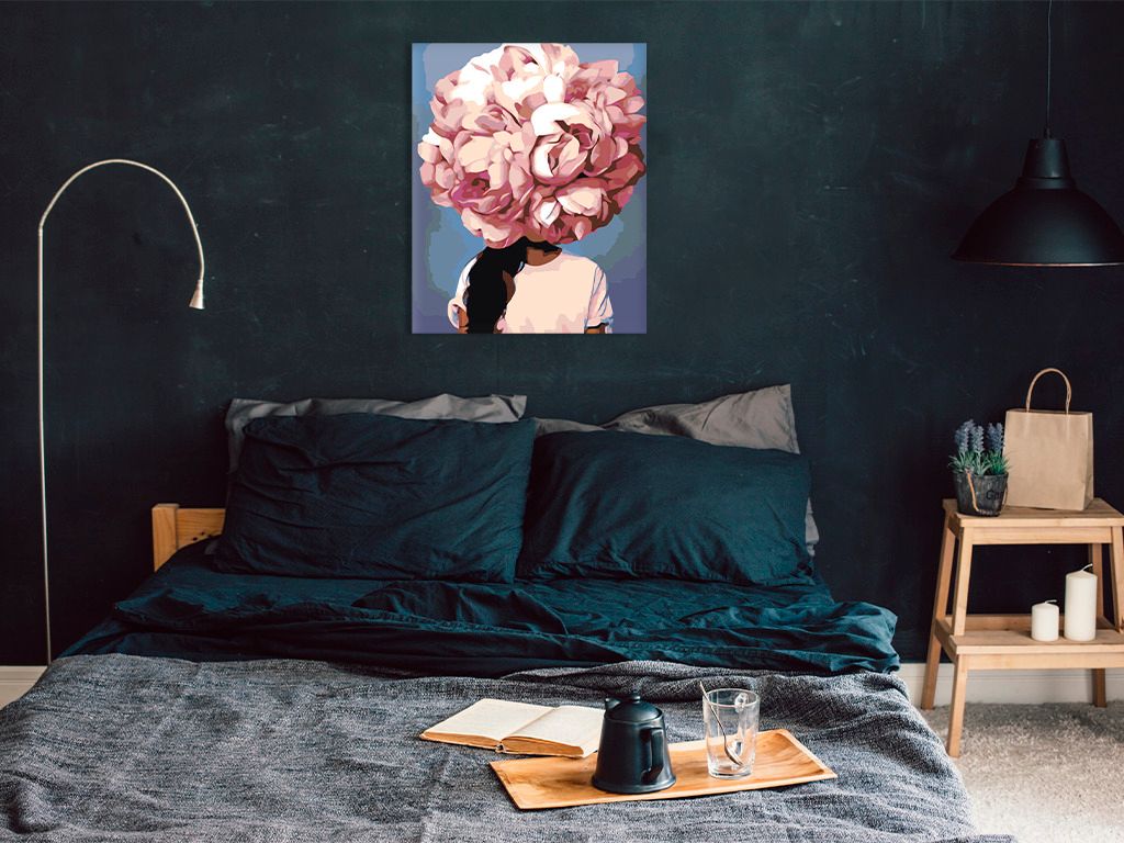 zuty Malování podle čísel - ŽENA S HLAVOU V KVĚTINĚ - RŮŽOVÁ - Rozměr: 40x50 cm, Rámování: Varianta: bez rámu a bez vypnutí plátna - obrázek 10