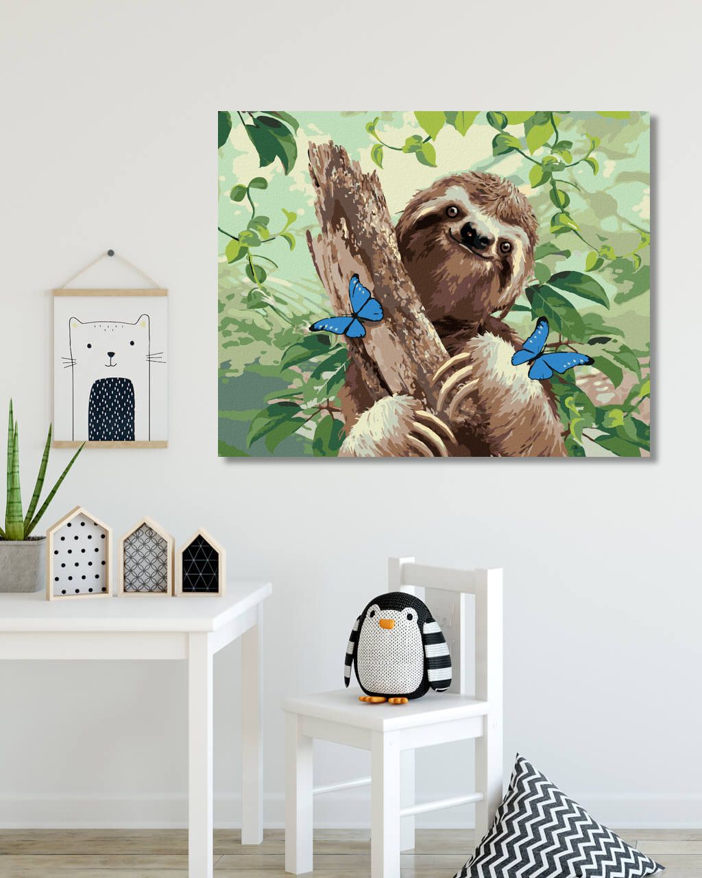 zuty Malování podle čísel - LENOCHOD A MOTÝLI (HOWARD ROBINSON) - Rozměr: 40x50 cm, Rámování: Varianta: vypnuté plátno na rám - obrázek 6