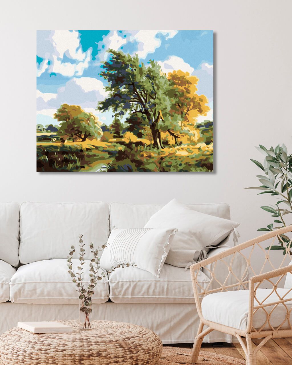 zuty Malování podle čísel - STROMY U ŘEKY - Rozměr: 40x50 cm, Rámování: Varianta: bez rámu a bez vypnutí plátna - obrázek 9