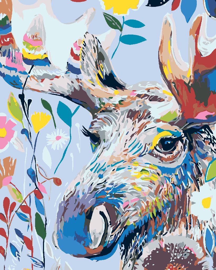 zuty Malování podle čísel - KVĚTINOVÝ LOS - Rozměr: 40x50 cm, Rámování: Varianta: bez rámu a bez vypnutí plátna - obrázek 4