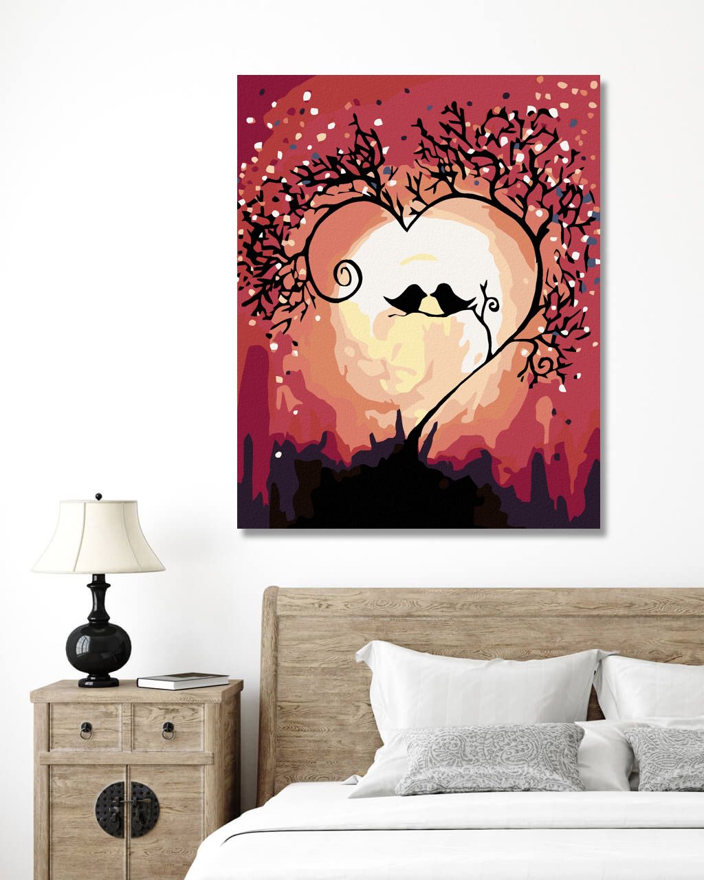 zuty Malování podle čísel - PTÁČCI V STROMOVÉM SRDCI - Rozměr: 40x50 cm, Rámování: Varianta: bez rámu a bez vypnutí plátna - obrázek 7