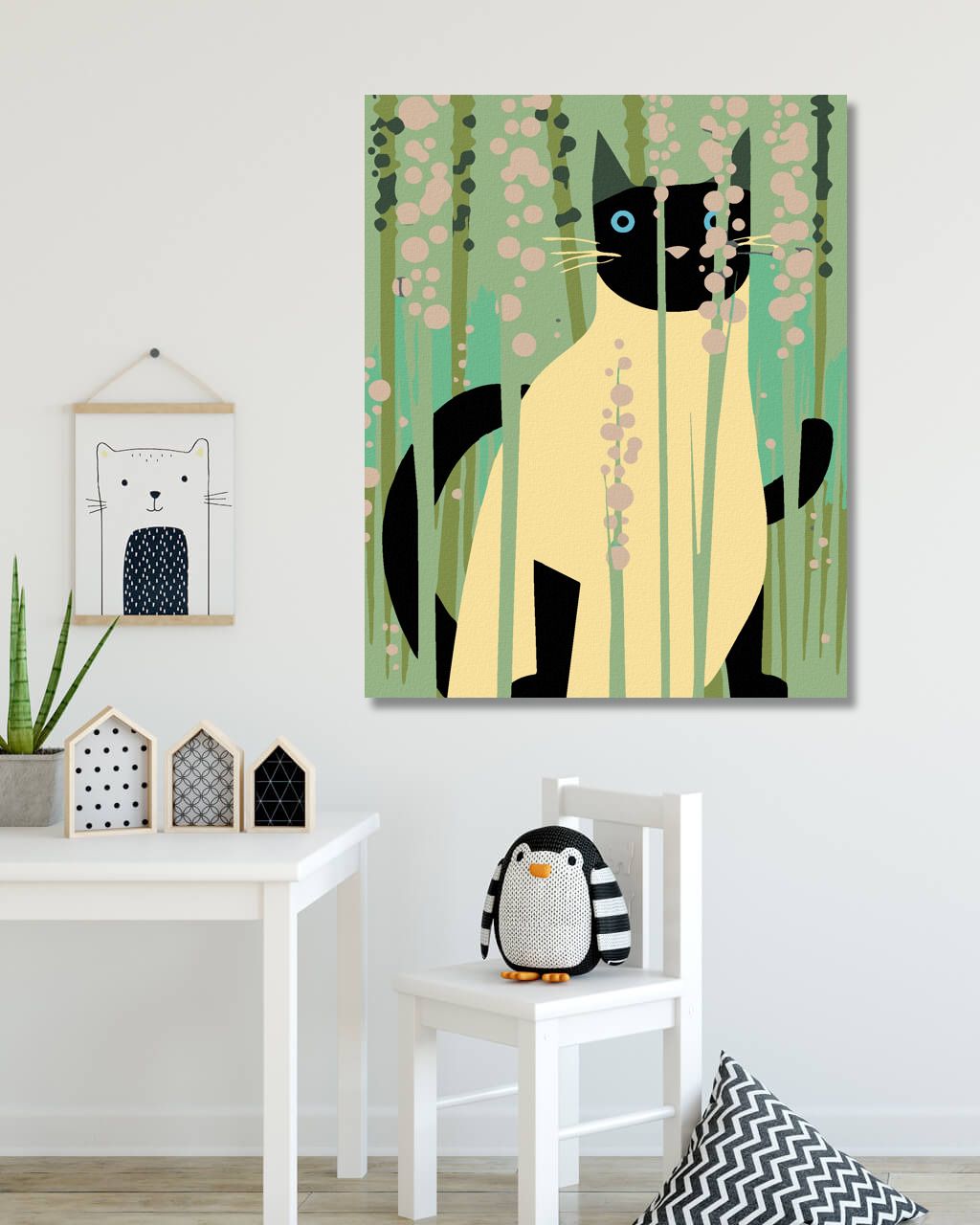 zuty Malování podle čísel - KOČKA MEZI STONKY - Rozměr: 40x50 cm, Rámování: Varianta: vypnuté plátno na rám - obrázek 9