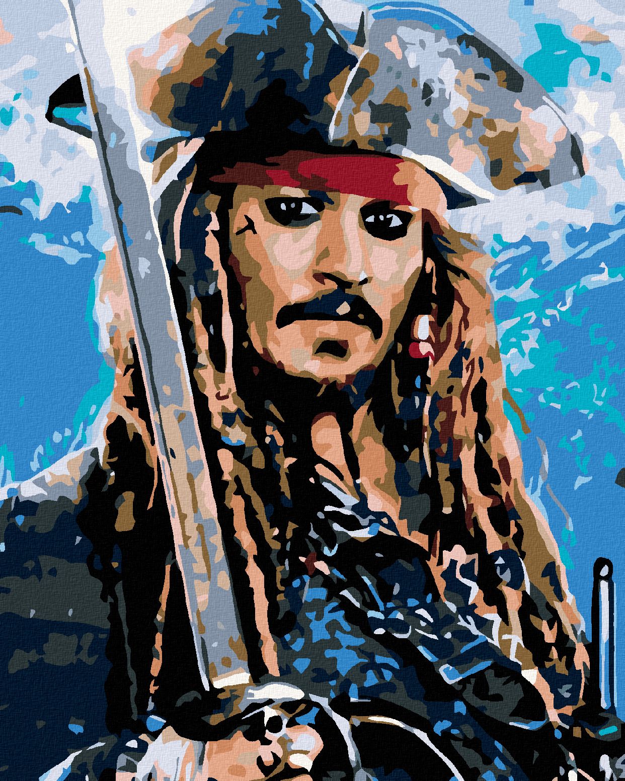 zuty Malování podle čísel - JACK SPARROW II - Rozměr: 40x50 cm, Rámování: Varianta: vypnuté plátno na rám - obrázek 1