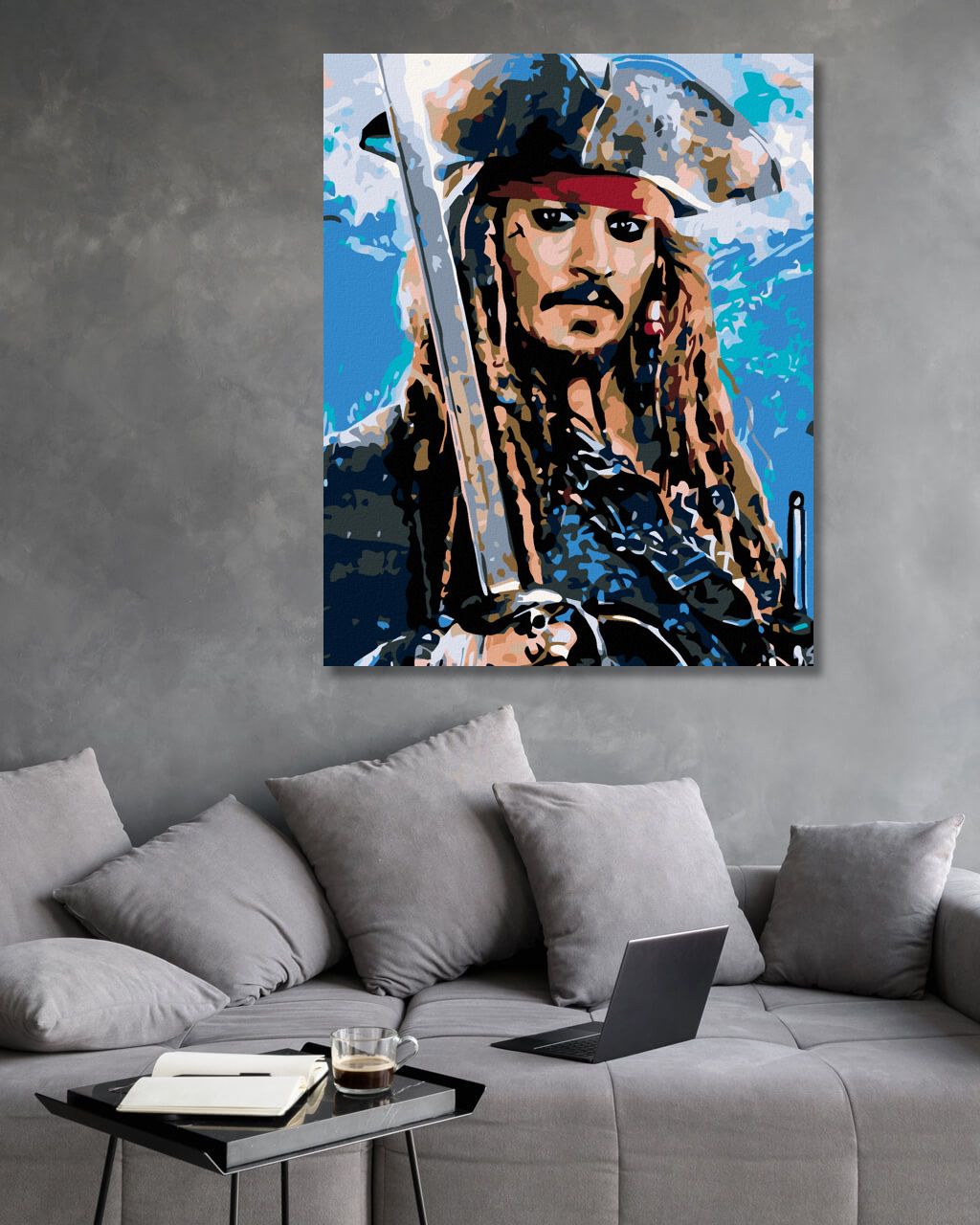 zuty Malování podle čísel - JACK SPARROW II - Rozměr: 40x50 cm, Rámování: Varianta: vypnuté plátno na rám - obrázek 5
