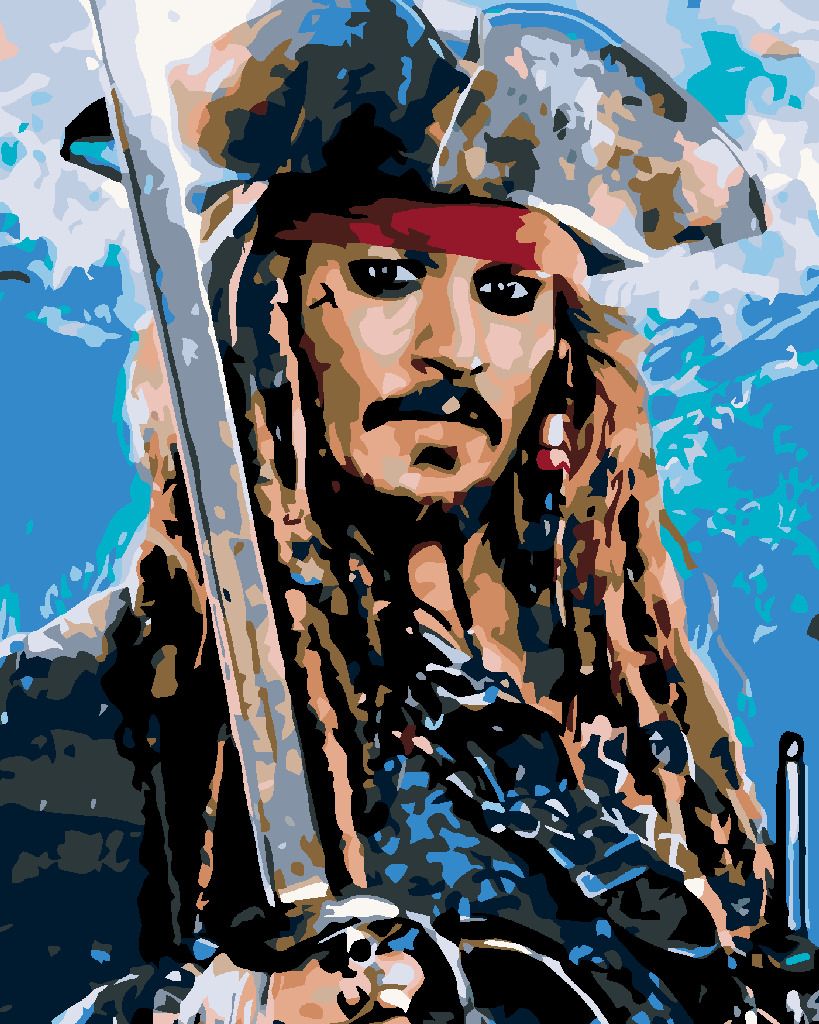 zuty Malování podle čísel - JACK SPARROW II - Rozměr: 40x50 cm, Rámování: Varianta: vypnuté plátno na rám - obrázek 8