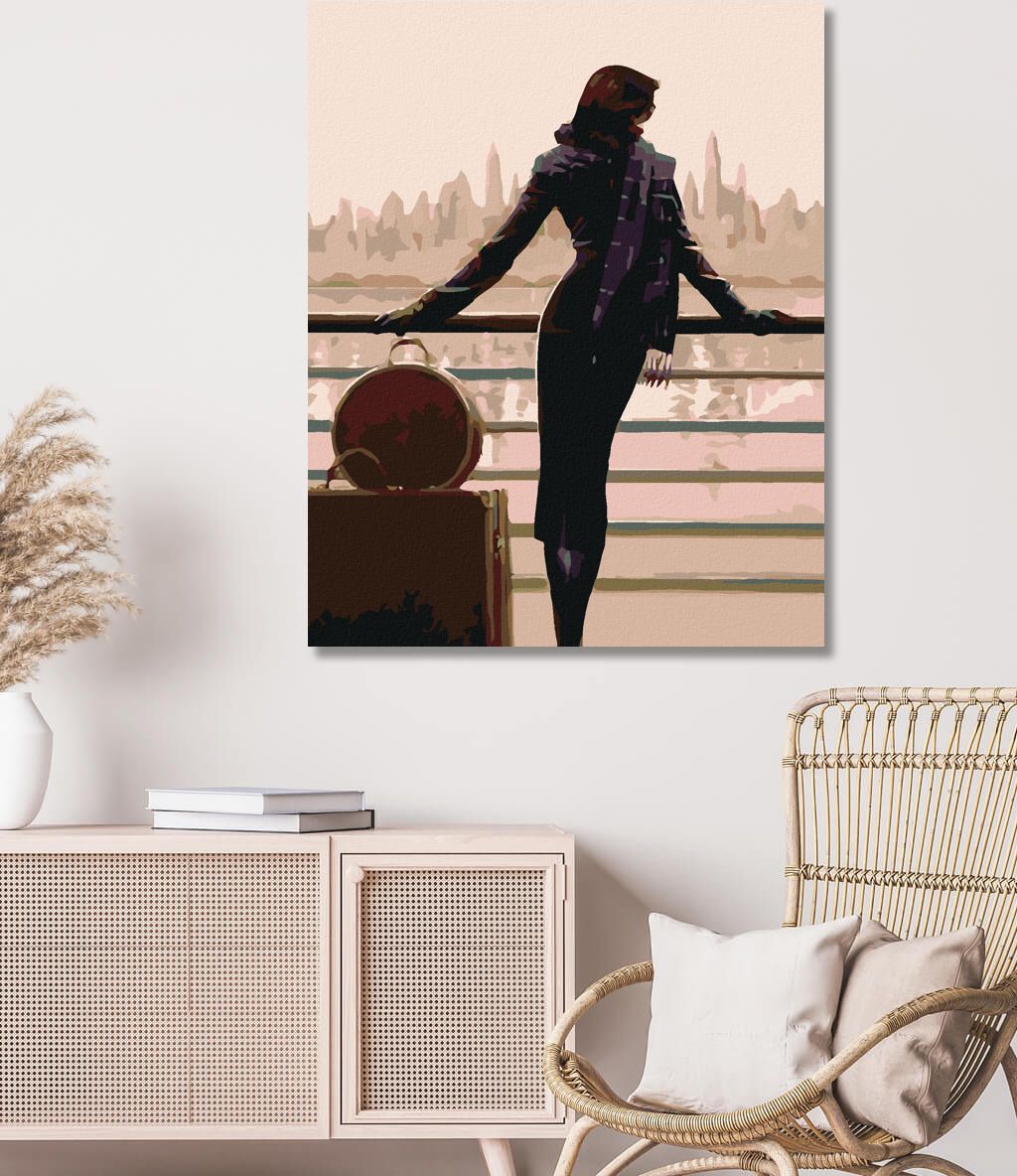 zuty Malování podle čísel - ŽENA NA CESTÁCH - Rozměr: 40x50 cm, Rámování: Varianta: bez rámu a bez vypnutí plátna - obrázek 2