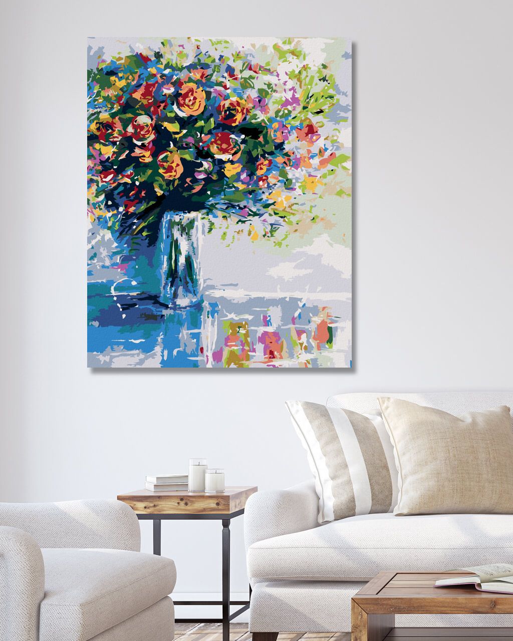 zuty Malování podle čísel - KYTICE ČERSTVÝCH KVĚTIN - Rozměr: 40x50 cm, Rámování: Varianta: bez rámu a bez vypnutí plátna - obrázek 5