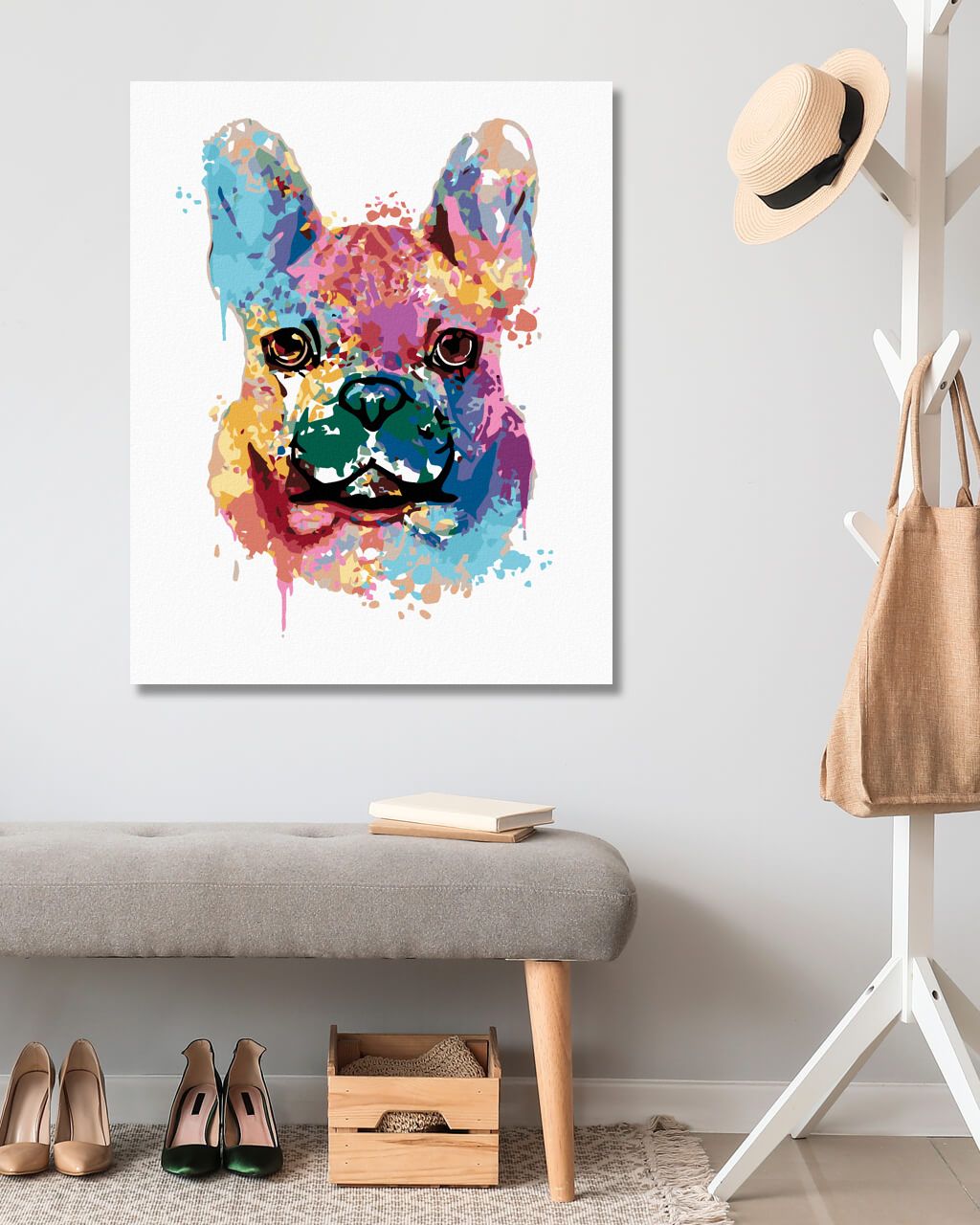 zuty Malování podle čísel - MALOVANÝ BULDOČEK - Rozměr: 40x50 cm, Rámování: Varianta: bez rámu a bez vypnutí plátna - obrázek 5