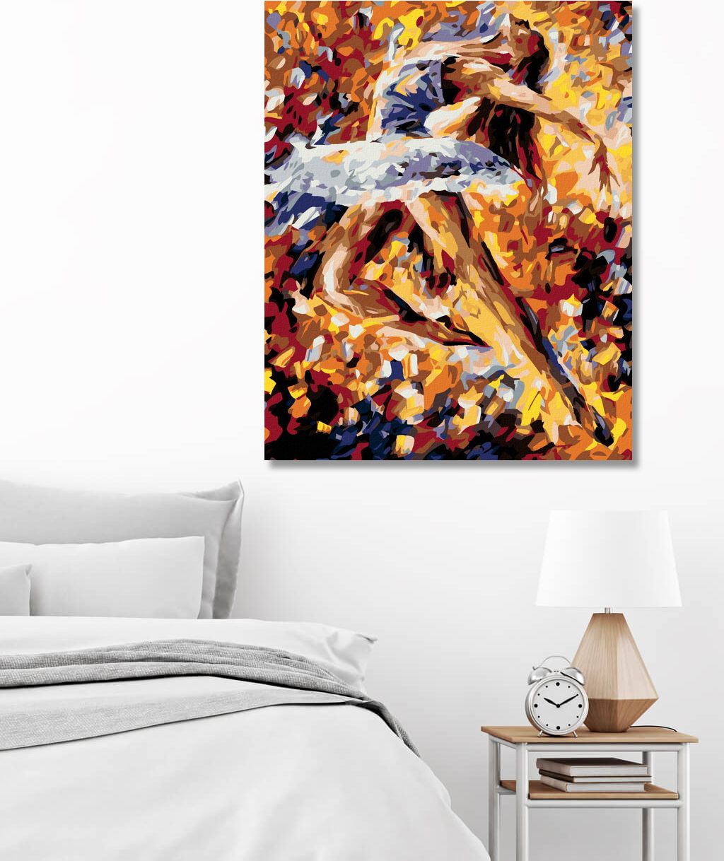 zuty Malování podle čísel - KRÁSNÁ BALETKA V BARVÁCH - Rozměr: 40x50 cm, Rámování: Varianta: vypnuté plátno na rám - obrázek 4