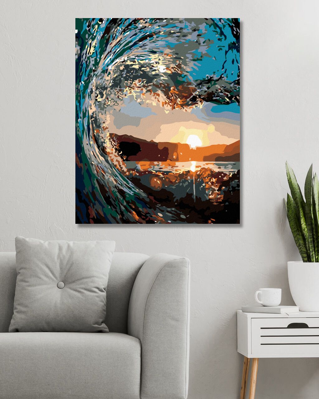 zuty Malování podle čísel - VLNA - Rozměr: 40x50 cm, Rámování: Varianta: vypnuté plátno na rám - obrázek 5