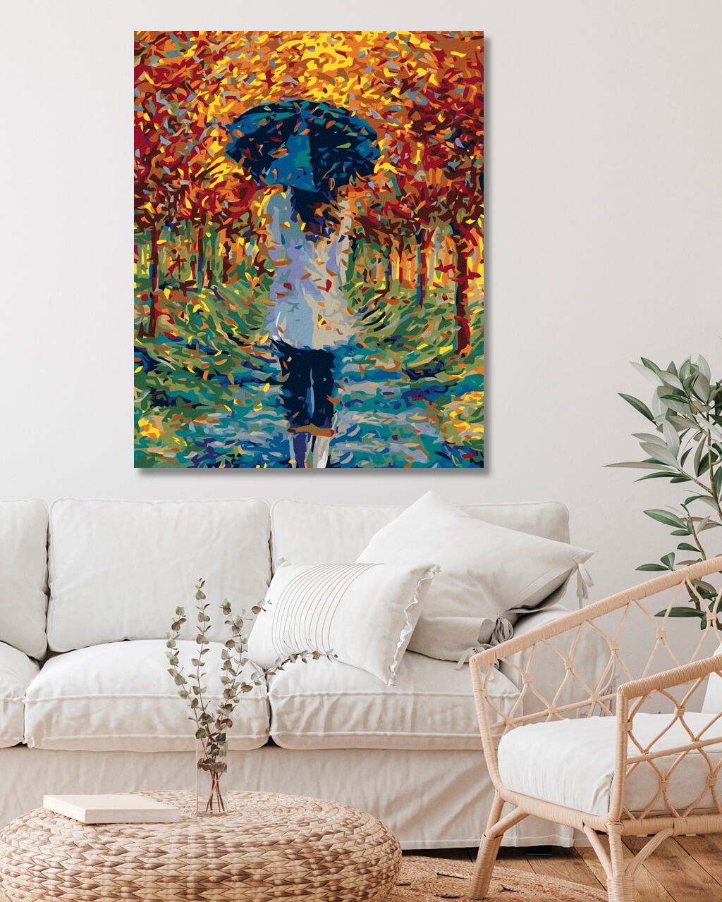 zuty Malování podle čísel - V PARKU POD DEŠTNÍKEM - Rozměr: 40x50 cm, Rámování: Varianta: bez rámu a bez vypnutí plátna - obrázek 9