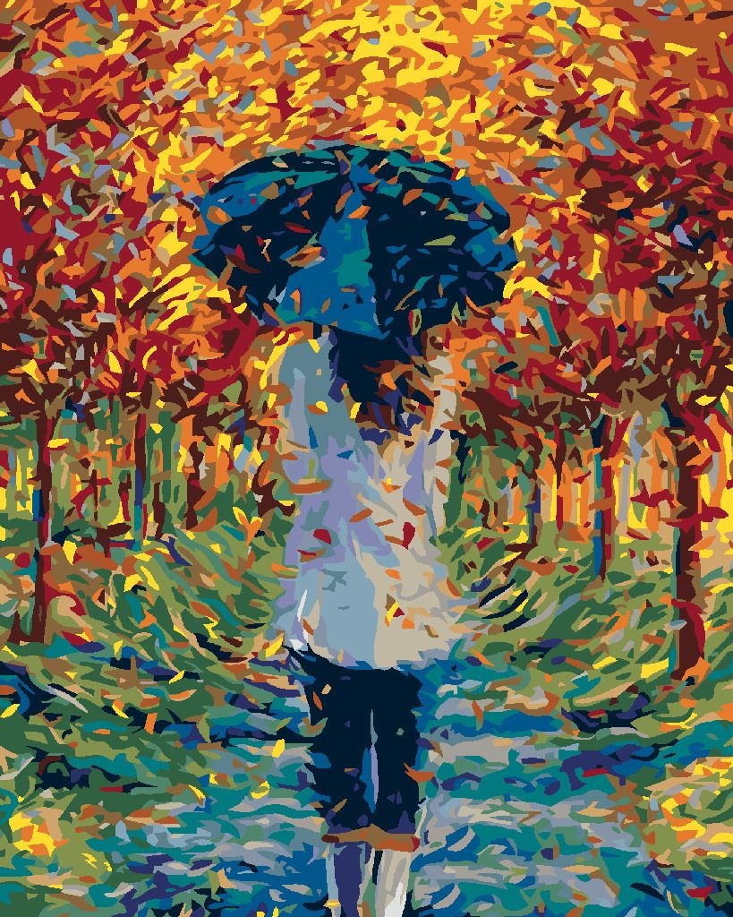 zuty Malování podle čísel - V PARKU POD DEŠTNÍKEM - Rozměr: 40x50 cm, Rámování: Varianta: bez rámu a bez vypnutí plátna - obrázek 10