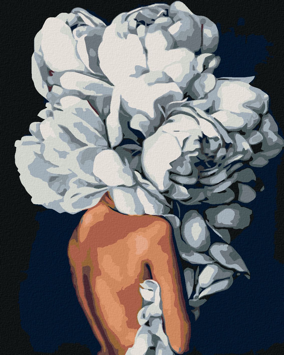 zuty Malování podle čísel - ŽENA ZA KVĚTINOU - Rozměr: 40x50 cm, Rámování: Varianta: bez rámu a bez vypnutí plátna - obrázek 1