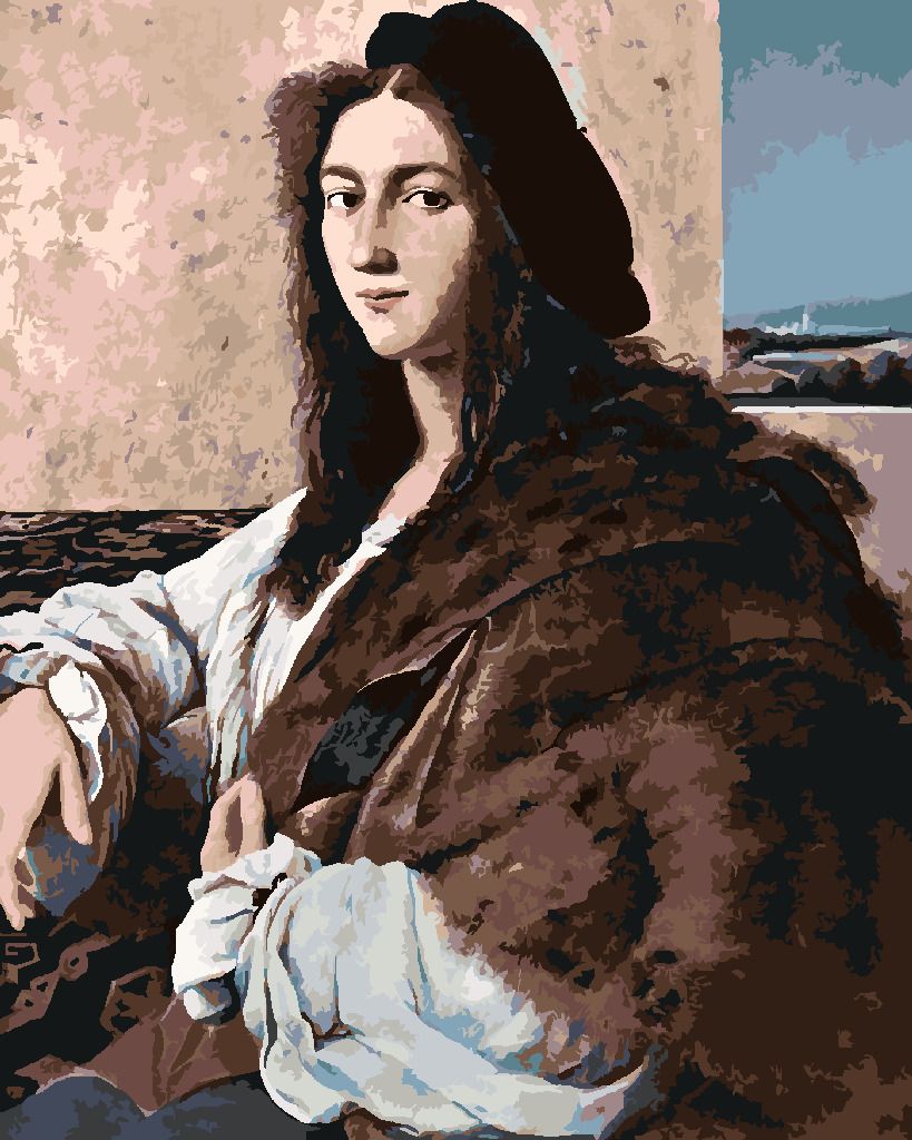 zuty Malování podle čísel - PORTRÉT MLADÉHO MUŽE (RAPHAEL) - Rozměr: 40x50 cm, Rámování: Varianta: vypnuté plátno na rám - obrázek 3