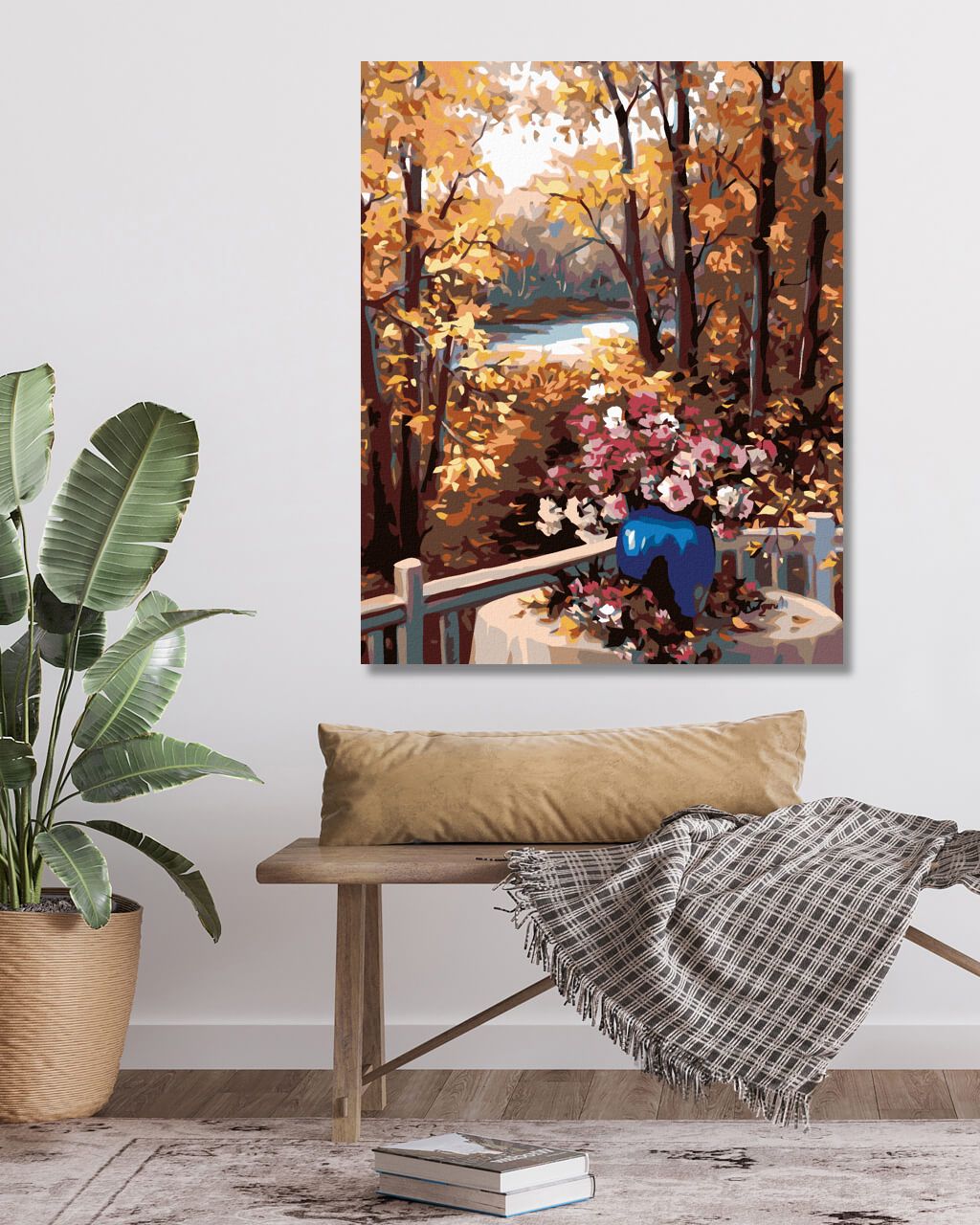 zuty Malování podle čísel - POHLED Z TERASY - Rozměr: 40x50 cm, Rámování: Varianta: vypnuté plátno na rám - obrázek 2