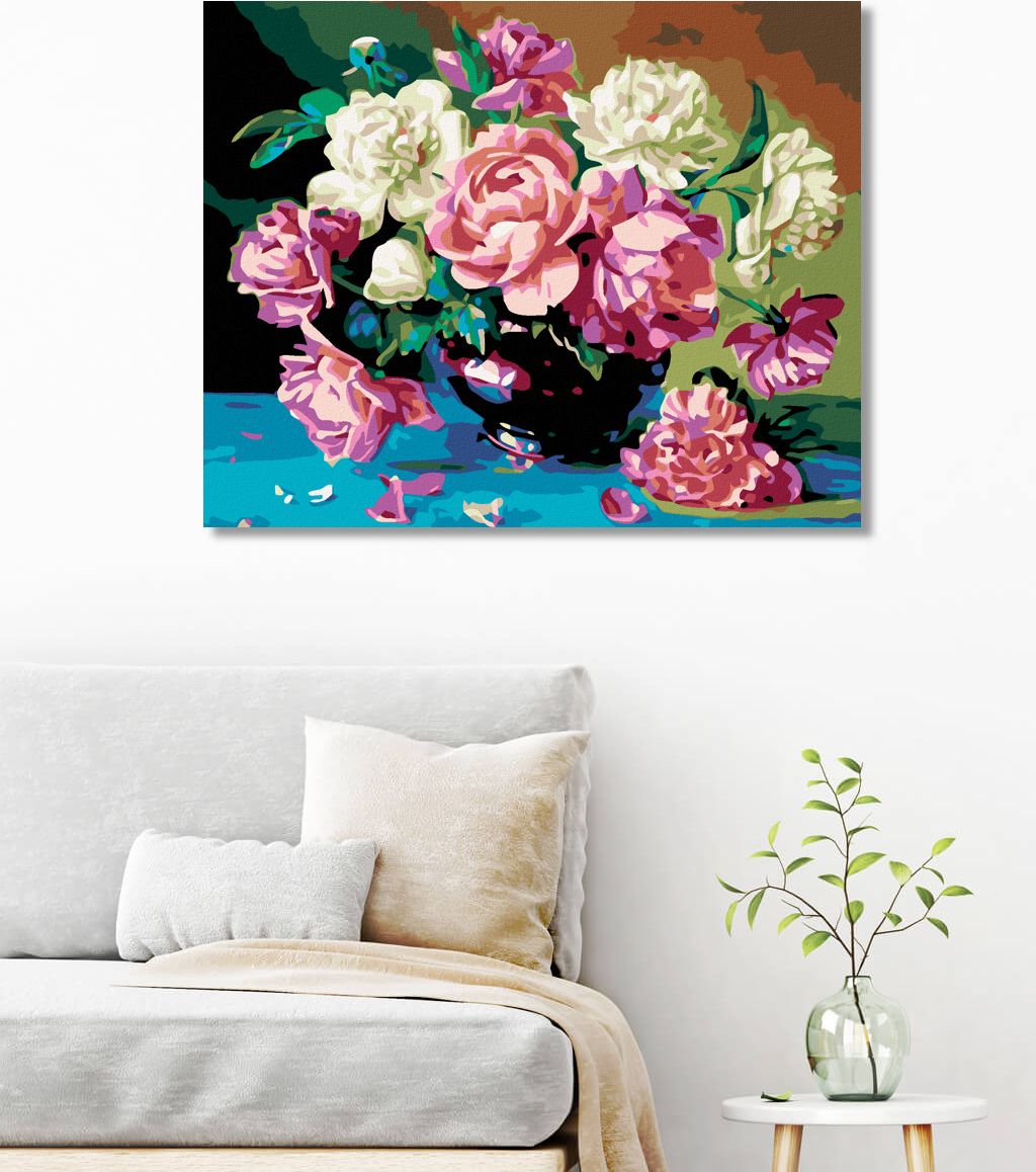 zuty Malování podle čísel - A ZASE PIVOŇKY - Rozměr: 40x50 cm, Rámování: Varianta: vypnuté plátno na rám - obrázek 2