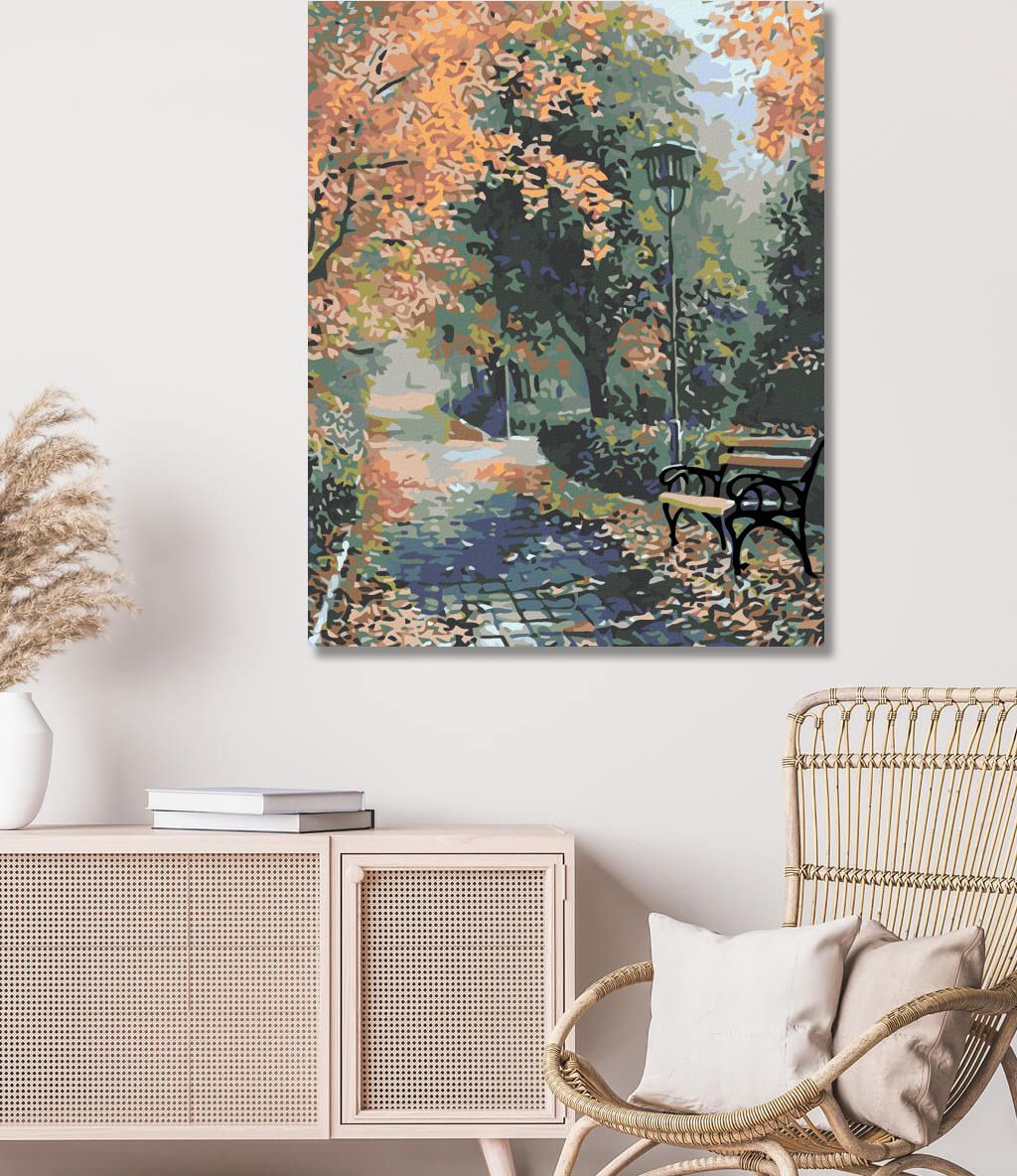 zuty Malování podle čísel - PARK V LISTOPADU - Rozměr: 40x50 cm, Rámování: Varianta: vypnuté plátno na rám - obrázek 8