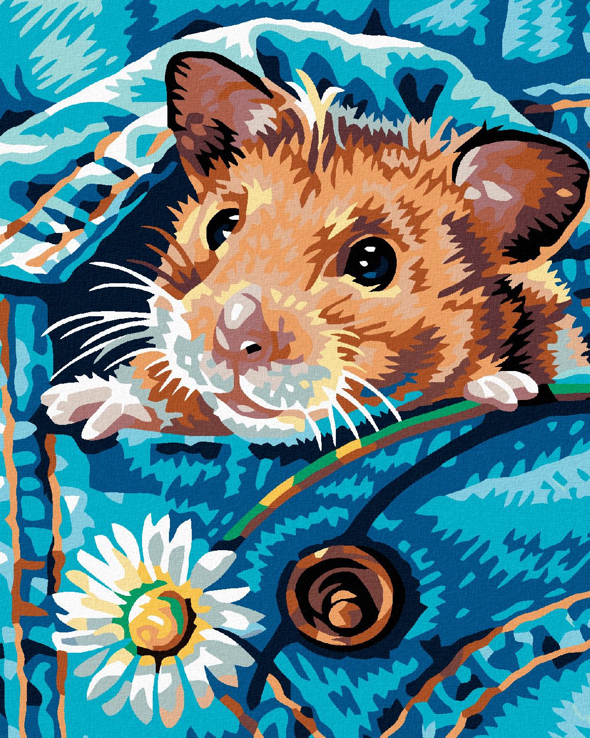 zuty Malování podle čísel - KŘEČEK S KOPRETINKOU - Rozměr: 40x50 cm, Rámování: Varianta: vypnuté plátno na rám - obrázek 1