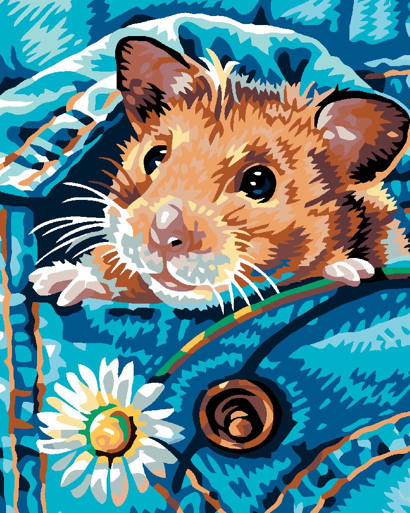zuty Malování podle čísel - KŘEČEK S KOPRETINKOU - Rozměr: 40x50 cm, Rámování: Varianta: vypnuté plátno na rám - obrázek 3