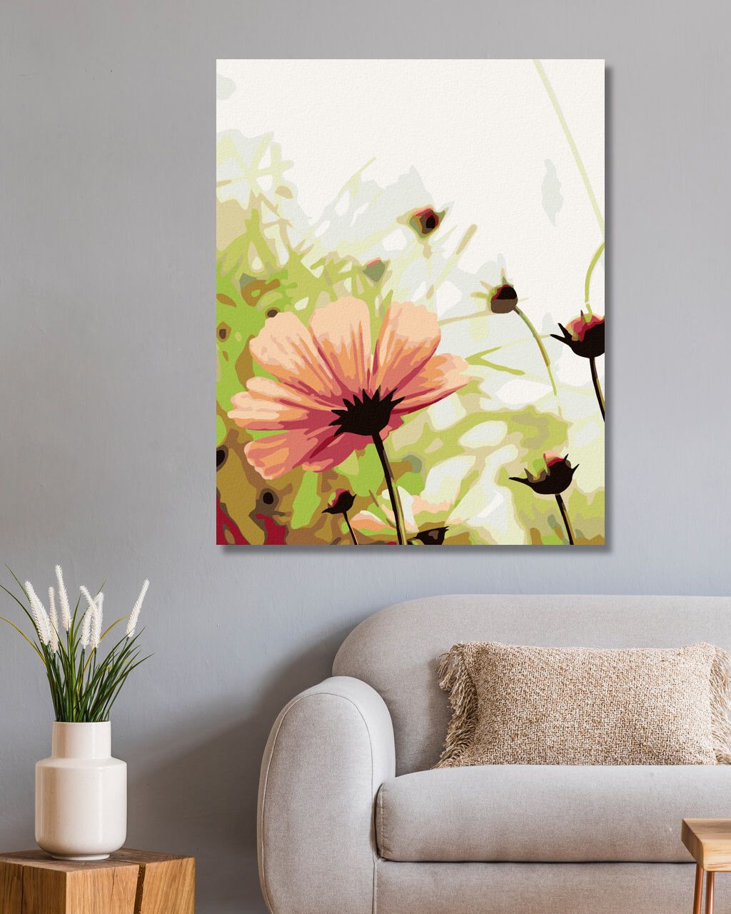 zuty Malování podle čísel - ROZKVĚTLÁ KVĚTINA NA LOUCE - Rozměr: 40x50 cm, Rámování: Varianta: vypnuté plátno na rám - obrázek 10
