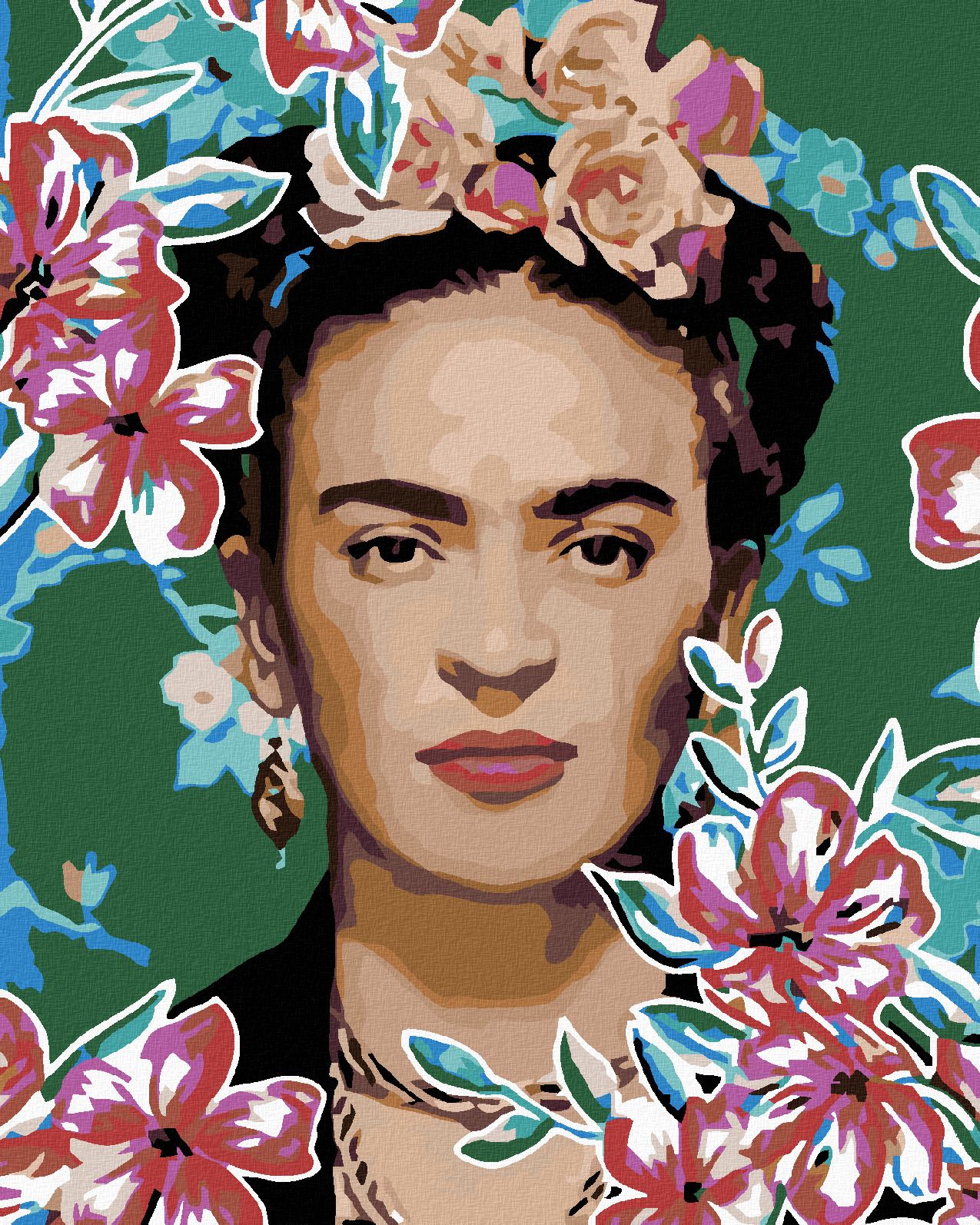 zuty Malování podle čísel - FRIDA KAHLO I. - Rozměr: 40x50 cm, Rámování: Varianta: vypnuté plátno na rám - obrázek 1