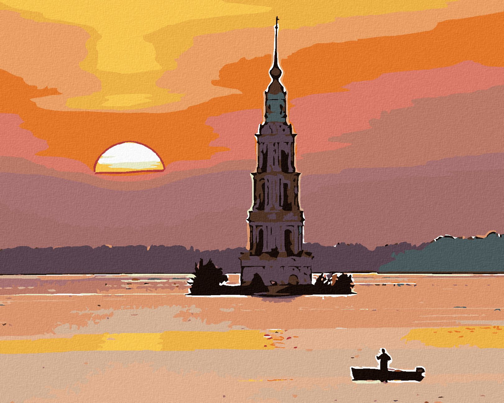 zuty Malování podle čísel - OZDOBNÝ MAJÁK A RYBÁŘ - Rozměr: 40x50 cm, Rámování: Varianta: vypnuté plátno na rám - obrázek 1