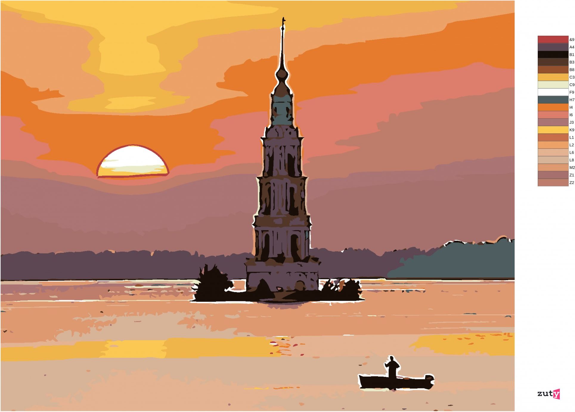 zuty Malování podle čísel - OZDOBNÝ MAJÁK A RYBÁŘ - Rozměr: 40x50 cm, Rámování: Varianta: vypnuté plátno na rám - obrázek 4