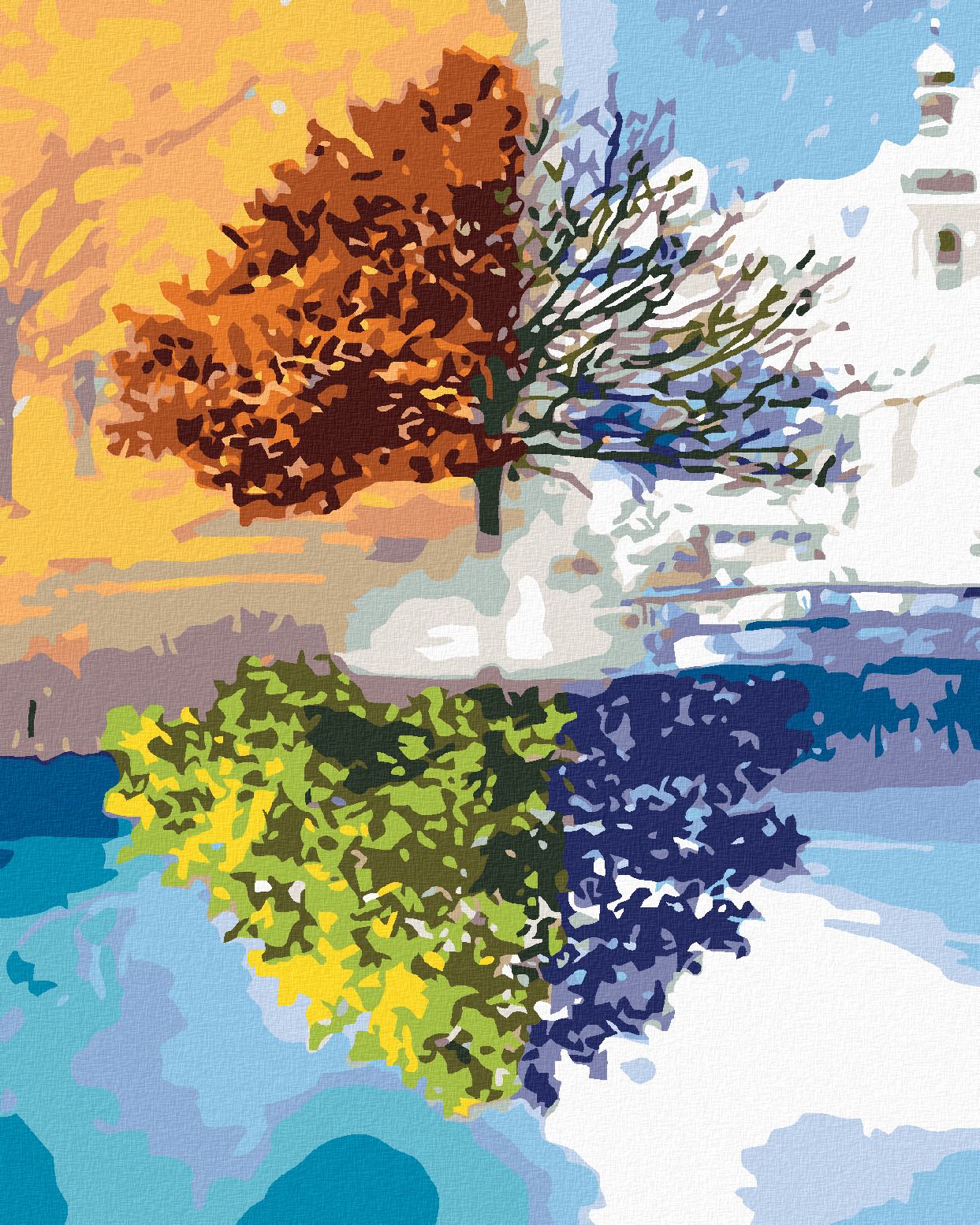zuty Malování podle čísel - CYKLUS V ROCE - Rozměr: 40x50 cm, Rámování: Varianta: vypnuté plátno na rám - obrázek 1
