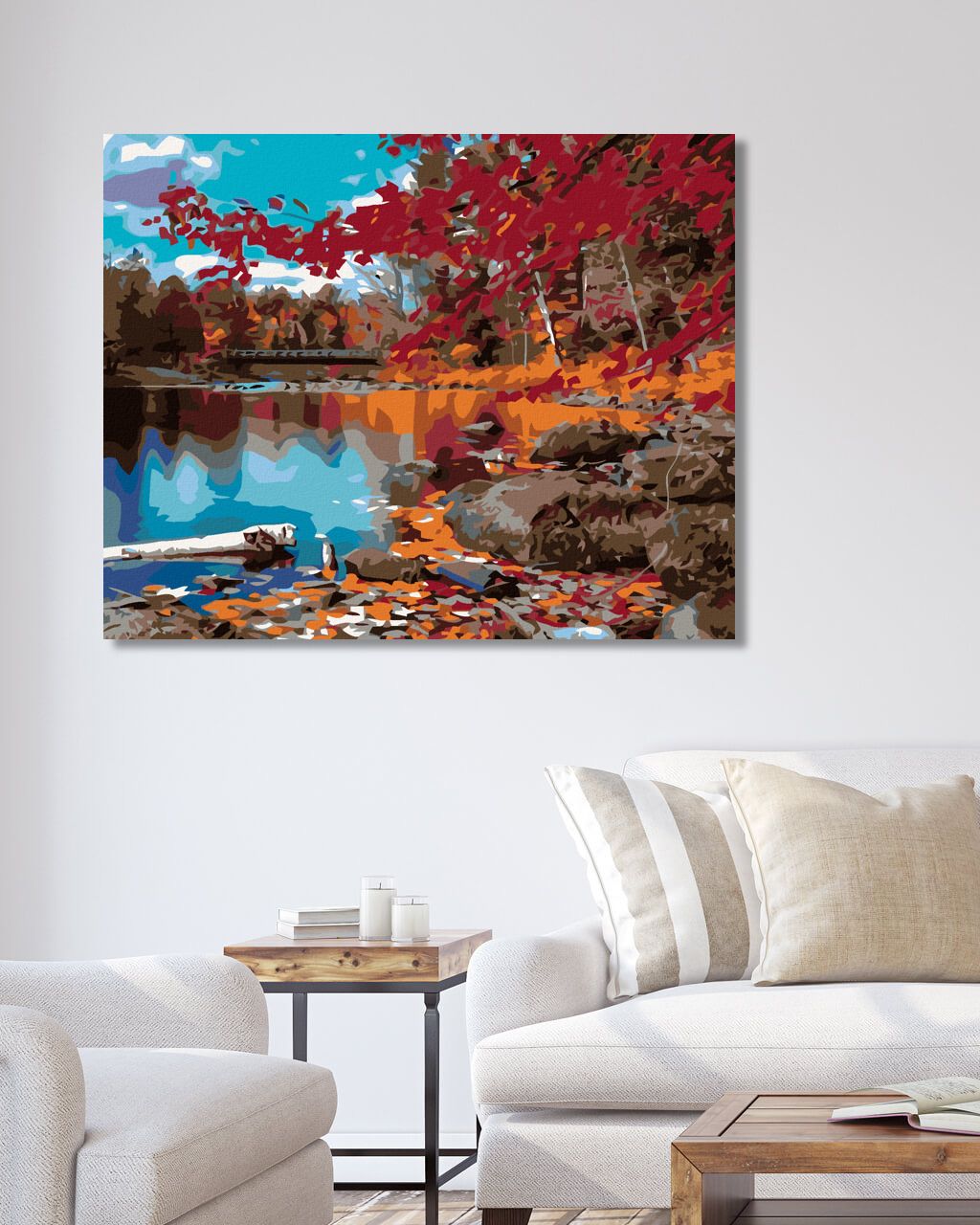 zuty Malování podle čísel - ČERVENÝ PODZIM - Rozměr: 40x50 cm, Rámování: Varianta: vypnuté plátno na rám - obrázek 10