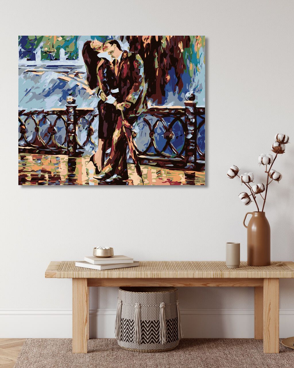 zuty Malování podle čísel - VÁŠNIVÝ PÁR V ČERNÉM - Rozměr: 40x50 cm, Rámování: Varianta: vypnuté plátno na rám - obrázek 4