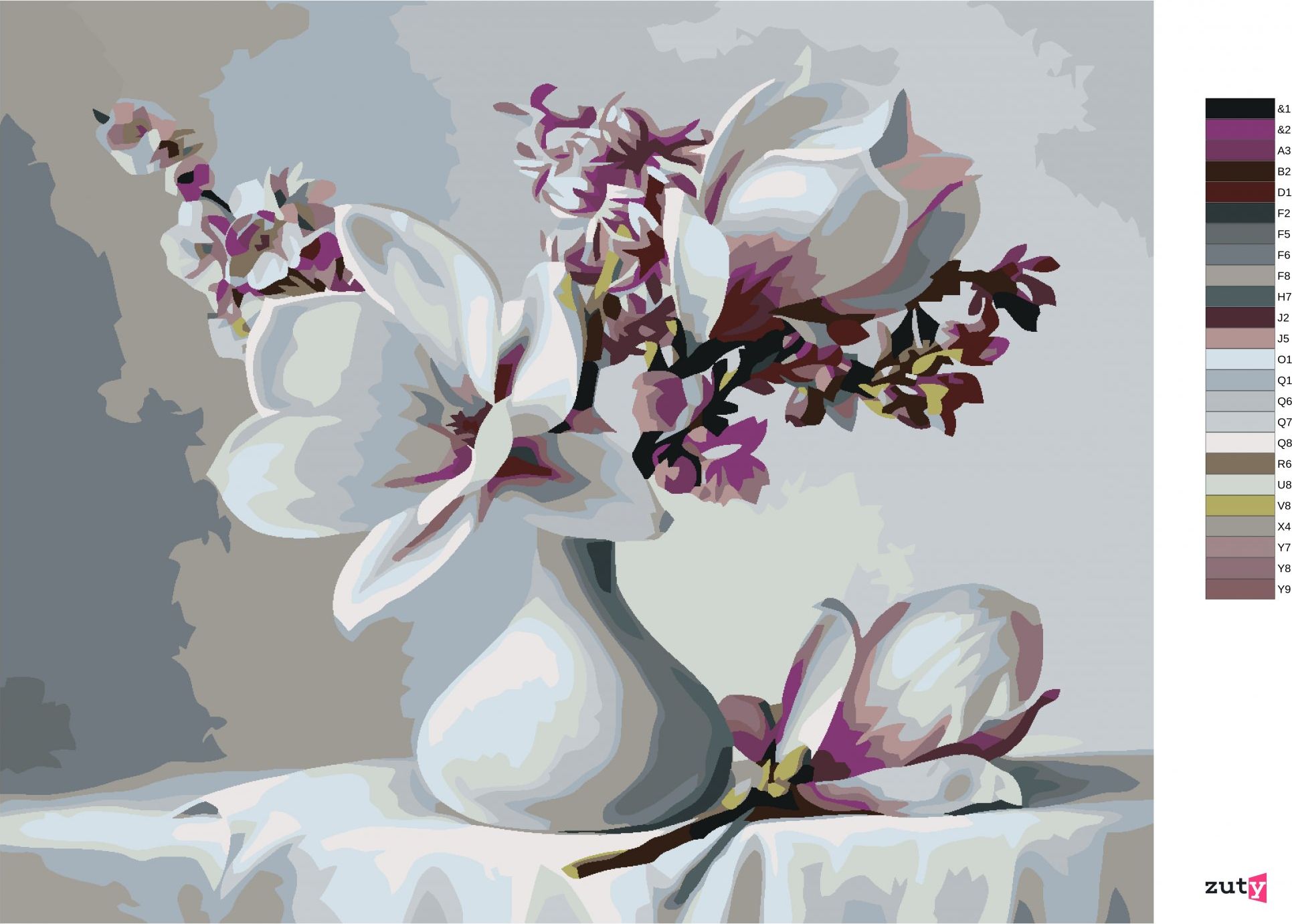 zuty Malování podle čísel - MAGNÓLIE - Rozměr: 40x50 cm, Rámování: Varianta: vypnuté plátno na rám - obrázek 5